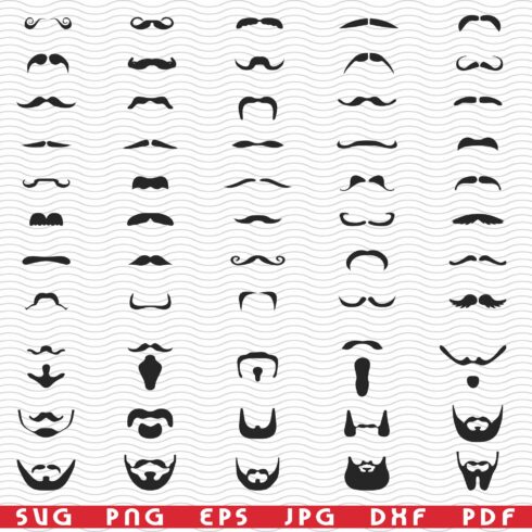 SVG Beard, Moustache, Silhouettes cover image.