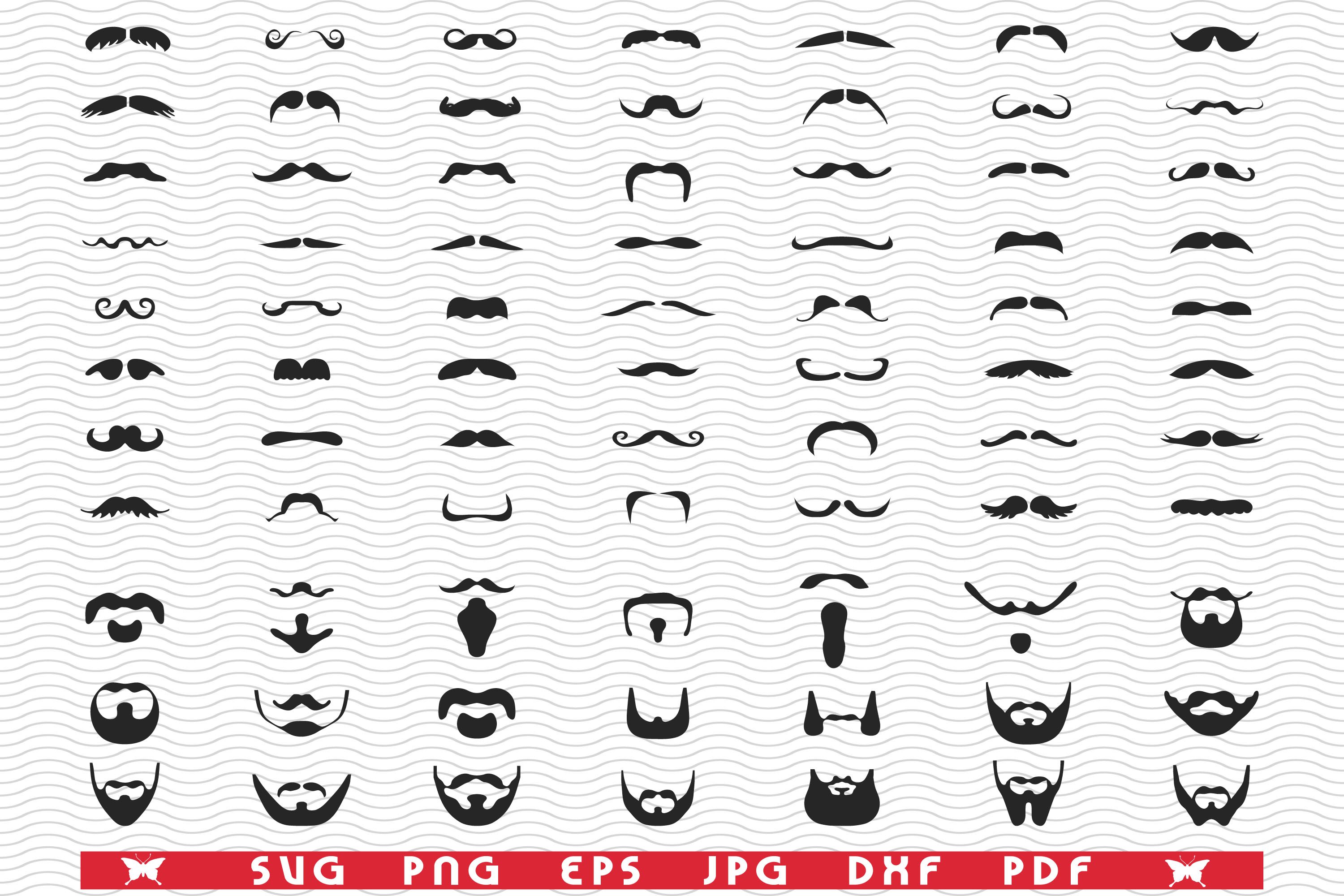 SVG Beard, Moustache, Silhouettes cover image.