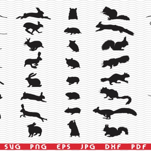 SVG Rodents, Black Silhouettes cover image.
