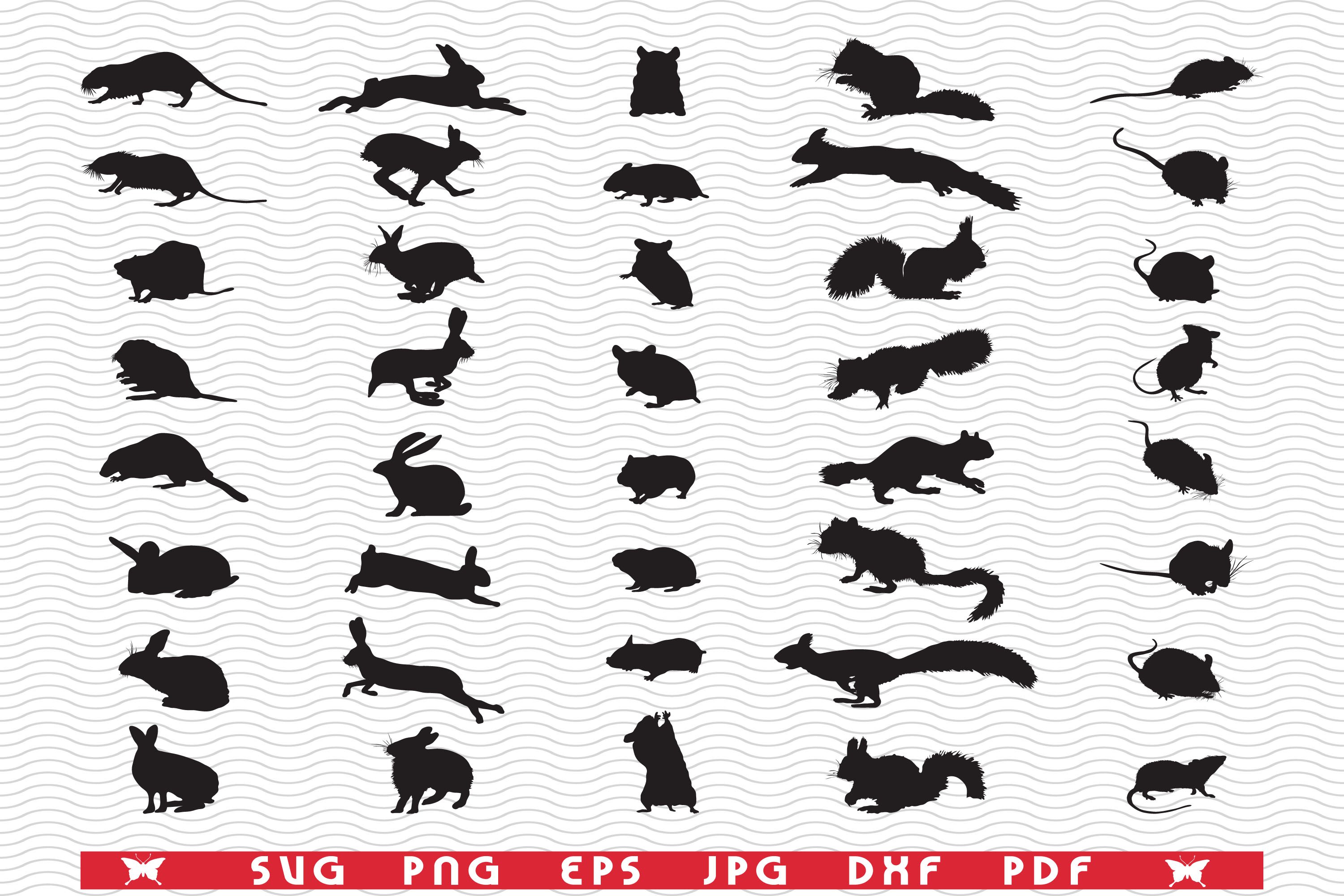 SVG Rodents, Black Silhouettes cover image.