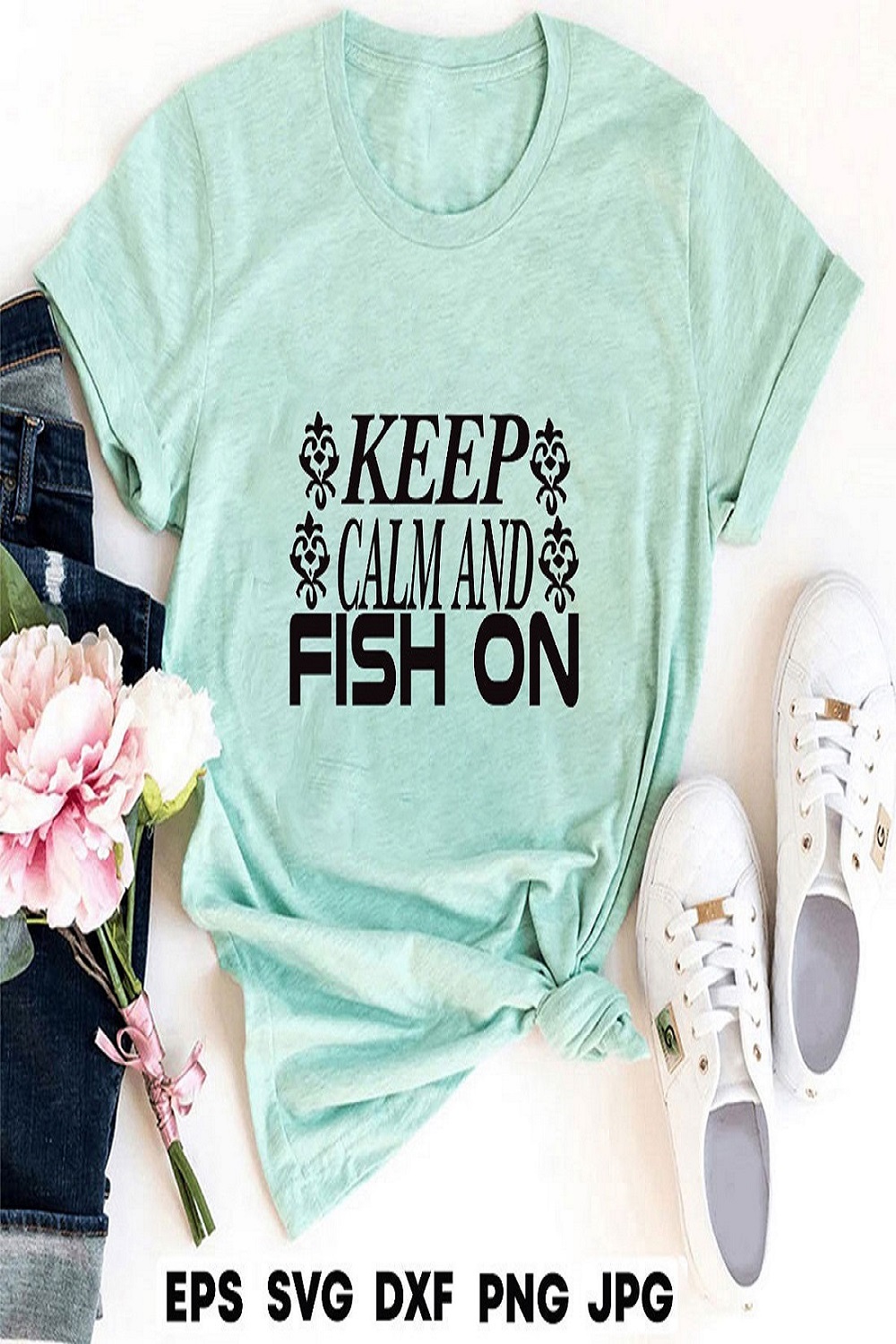 Keep calm and fish on pinterest preview image.
