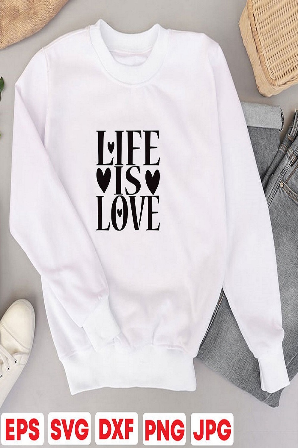 Life is Love pinterest preview image.