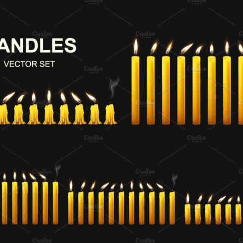 Candles. Vector Set. cover image.