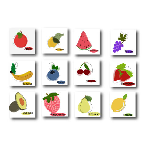 Fruits with leaves , abstract ,logo The pear icon is made in the style of a line cover image.