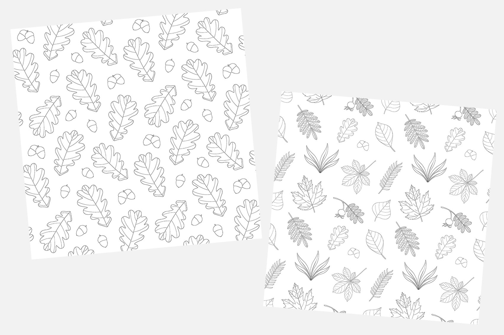 Autumn graphics pattern. Leaves SVG preview image.