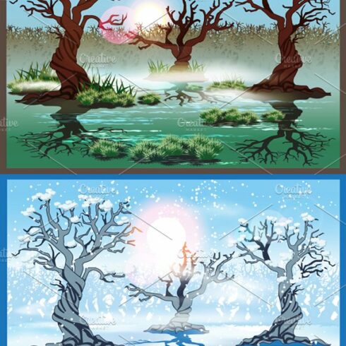 Collection of Cartoon Landscapes cover image.