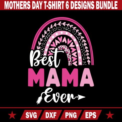 Best Mama Ever Cute Mothers day Rainbow Mama cover image.