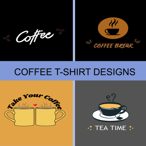 Coffee T-shirt designs collection cover image.