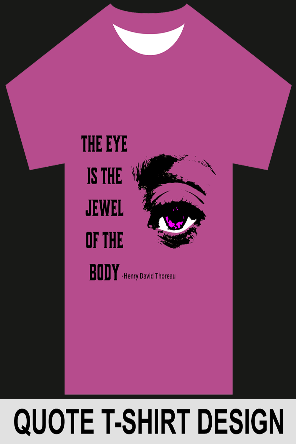 Quote T-shirt design pinterest preview image.