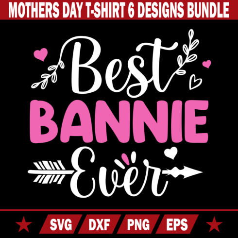 Best Bannie Ever Cute Mother's Day T-Shirt cover image.