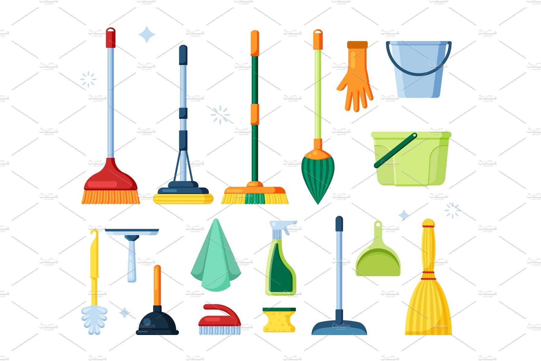 broom pictures. hygiene cleaning cover image.