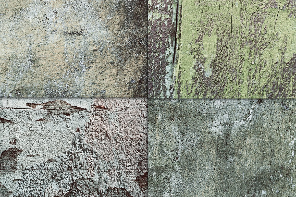 Concrete wall distressed textures preview image.