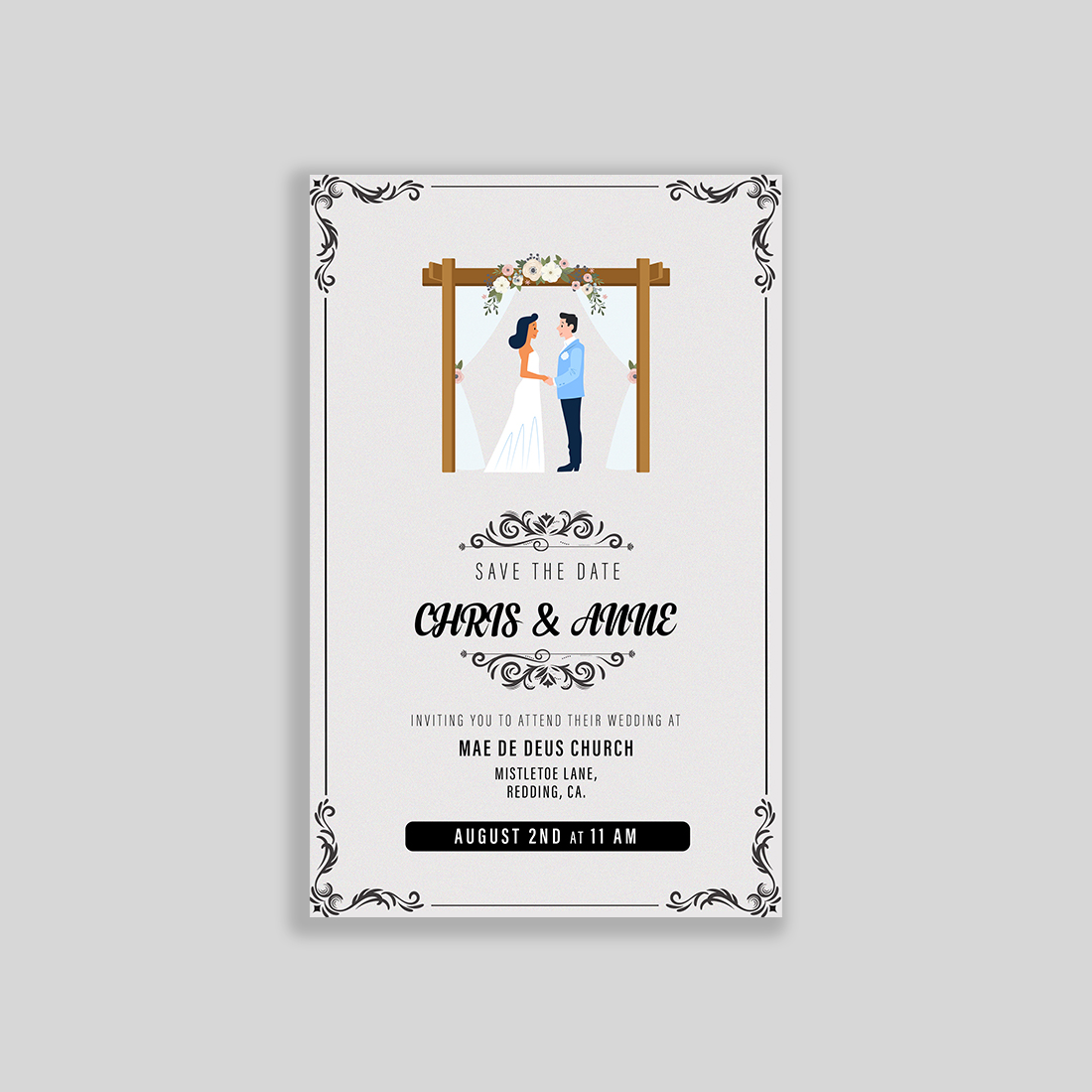 Wedding Invitation Card preview image.