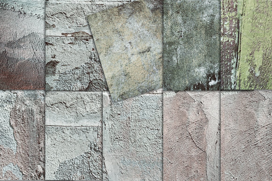 Concrete wall distressed textures cover image.