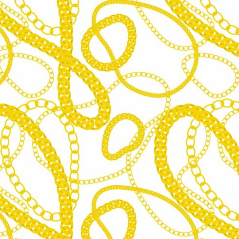 Golden chains seamless pattern cover image.