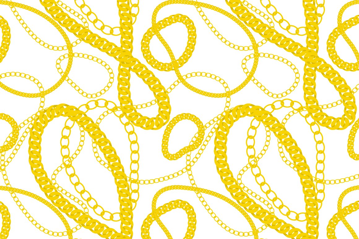 Golden chains seamless pattern cover image.