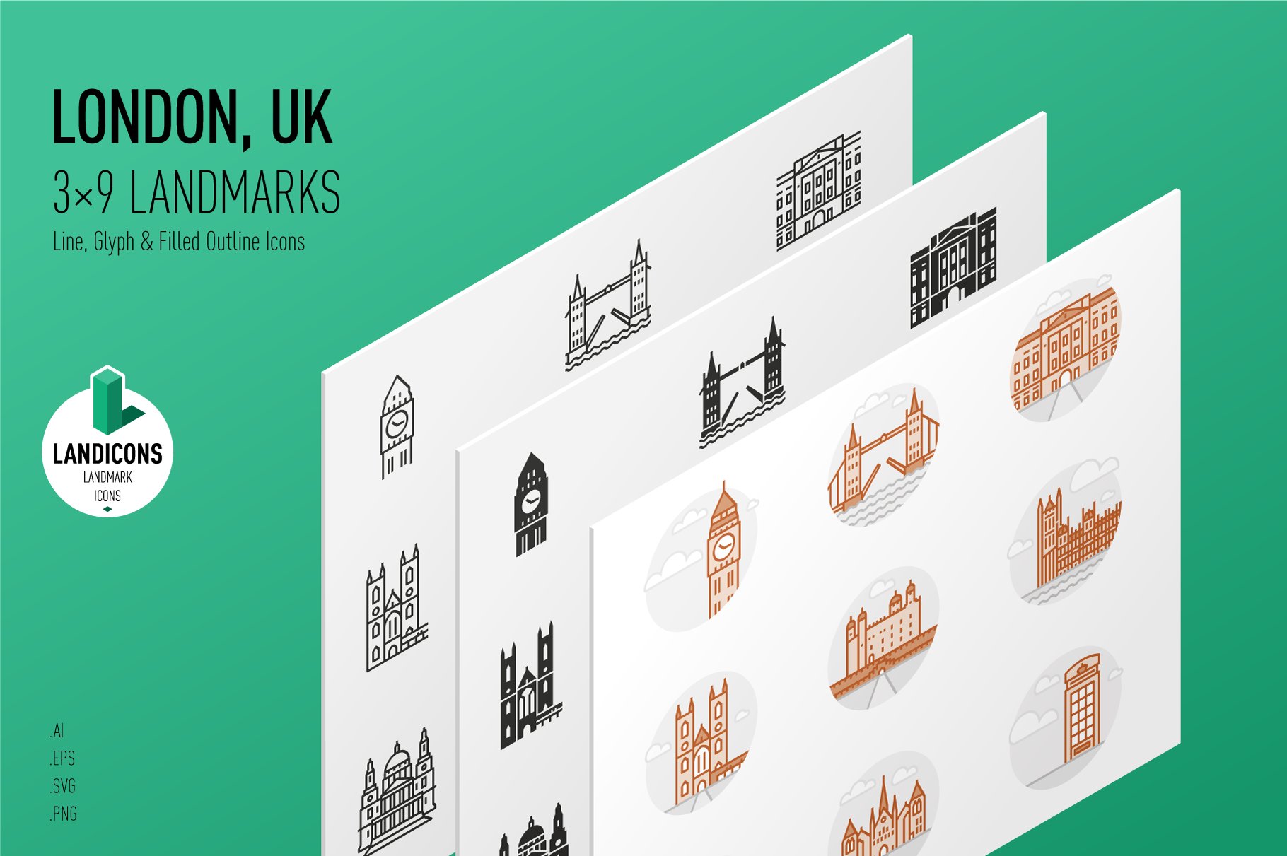 Landmarks of the UK - London cover image.