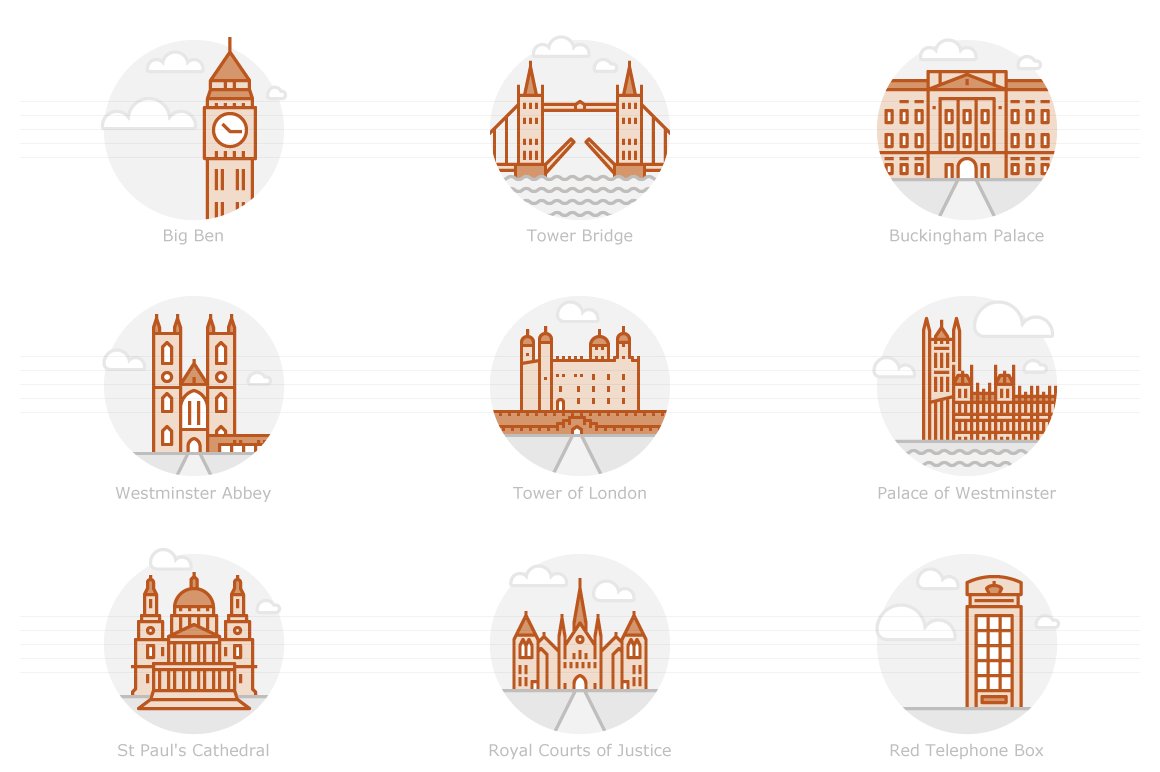 Landmarks of the UK - London preview image.