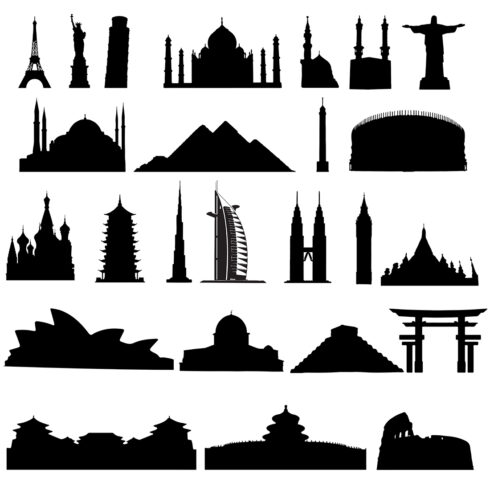 Silhouette collection of buildings and historical places cover image.