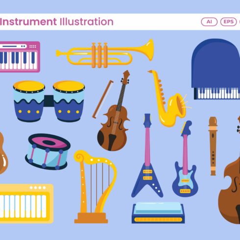 Music Instrument Illustration Pack cover image.