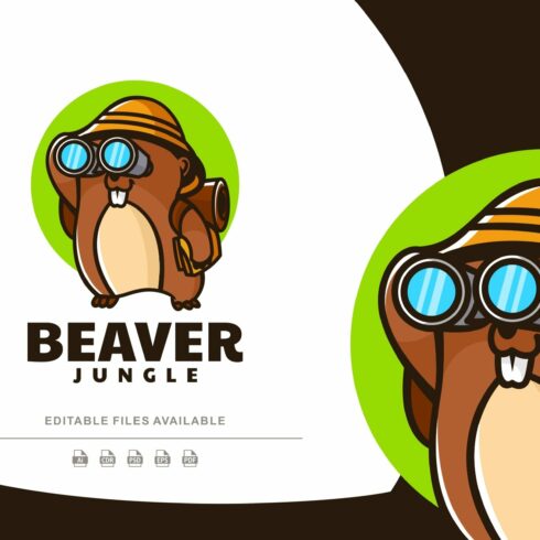 Beaver Explorer Mascot Cartoon Logo cover image.