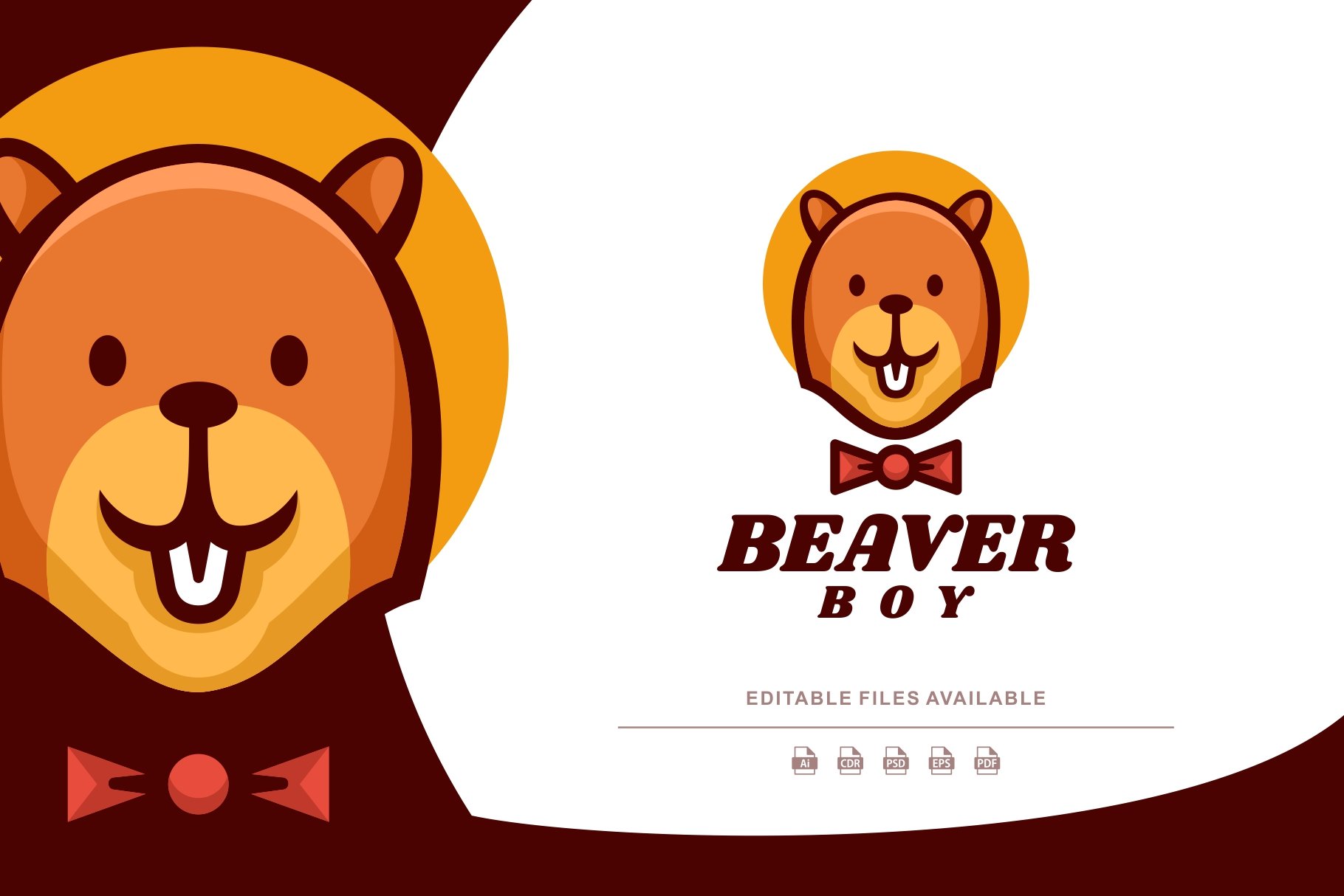 Beaver Mascot Cartoon Logo cover image.