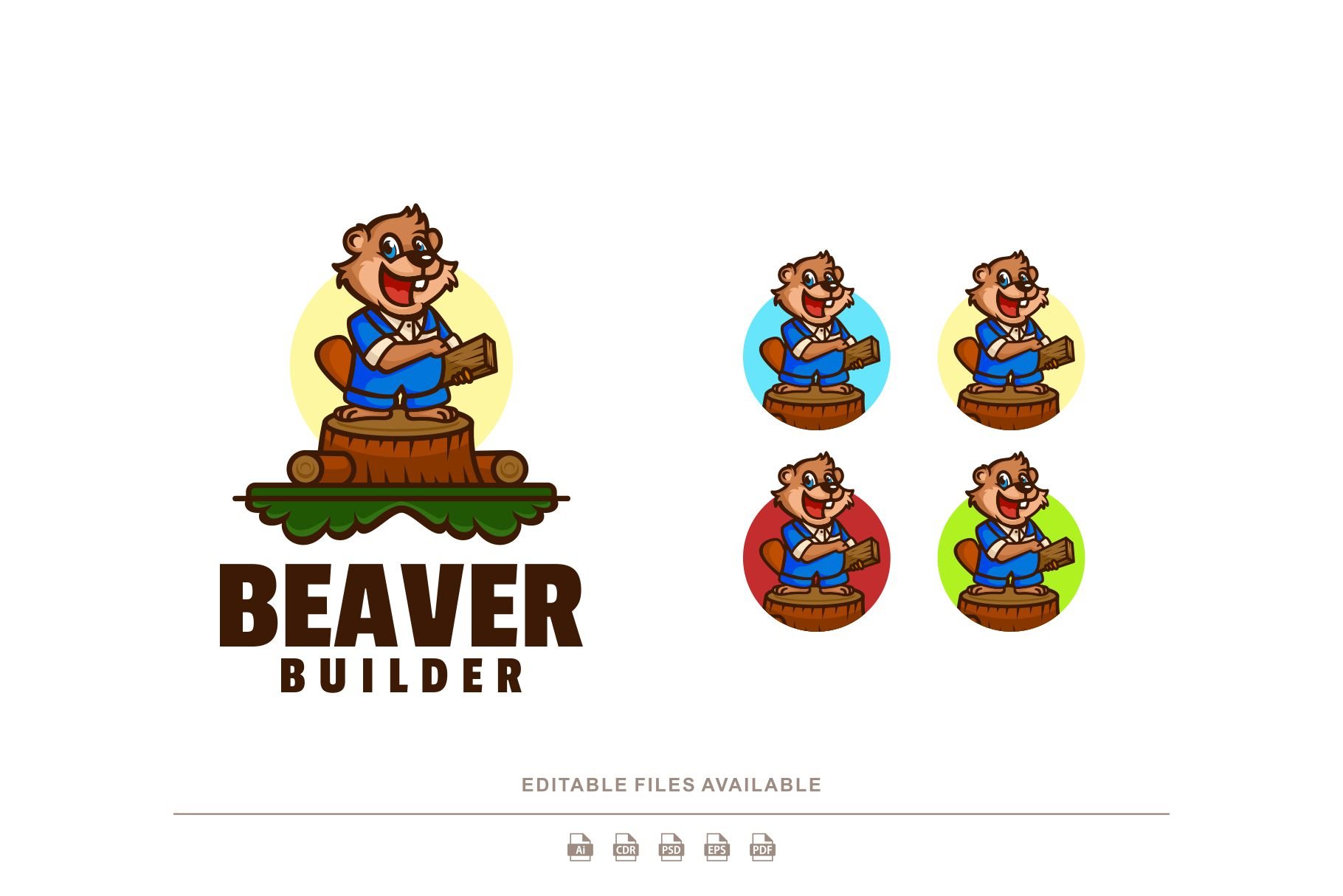 Beaver Builder Mascot Colorful Logo cover image.