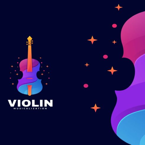 Violin Gradient Colorful Logo cover image.