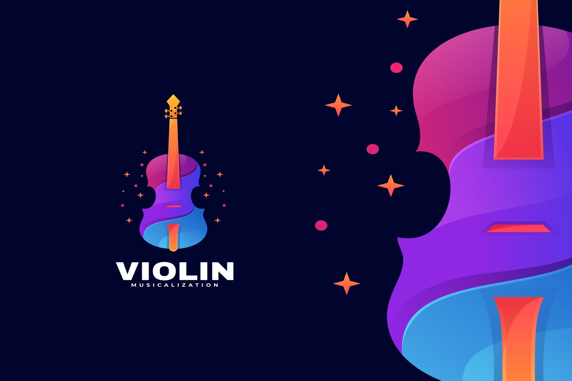 Violin Gradient Colorful Logo cover image.