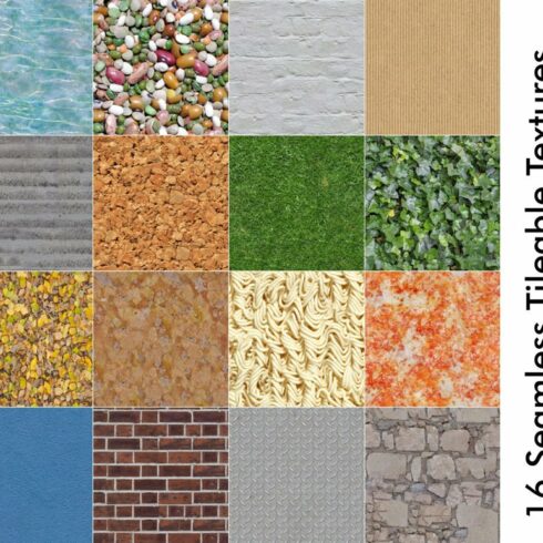 16 Seamless Tileable Textures cover image.