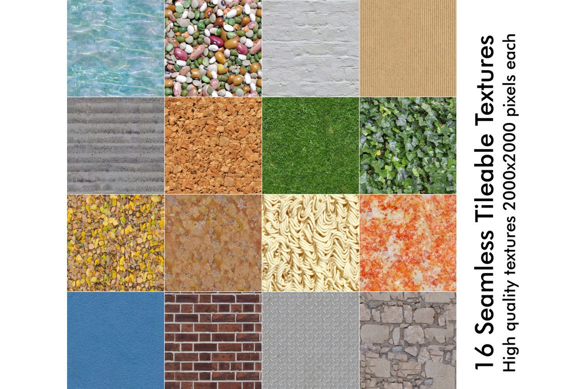 16 Seamless Tileable Textures cover image.