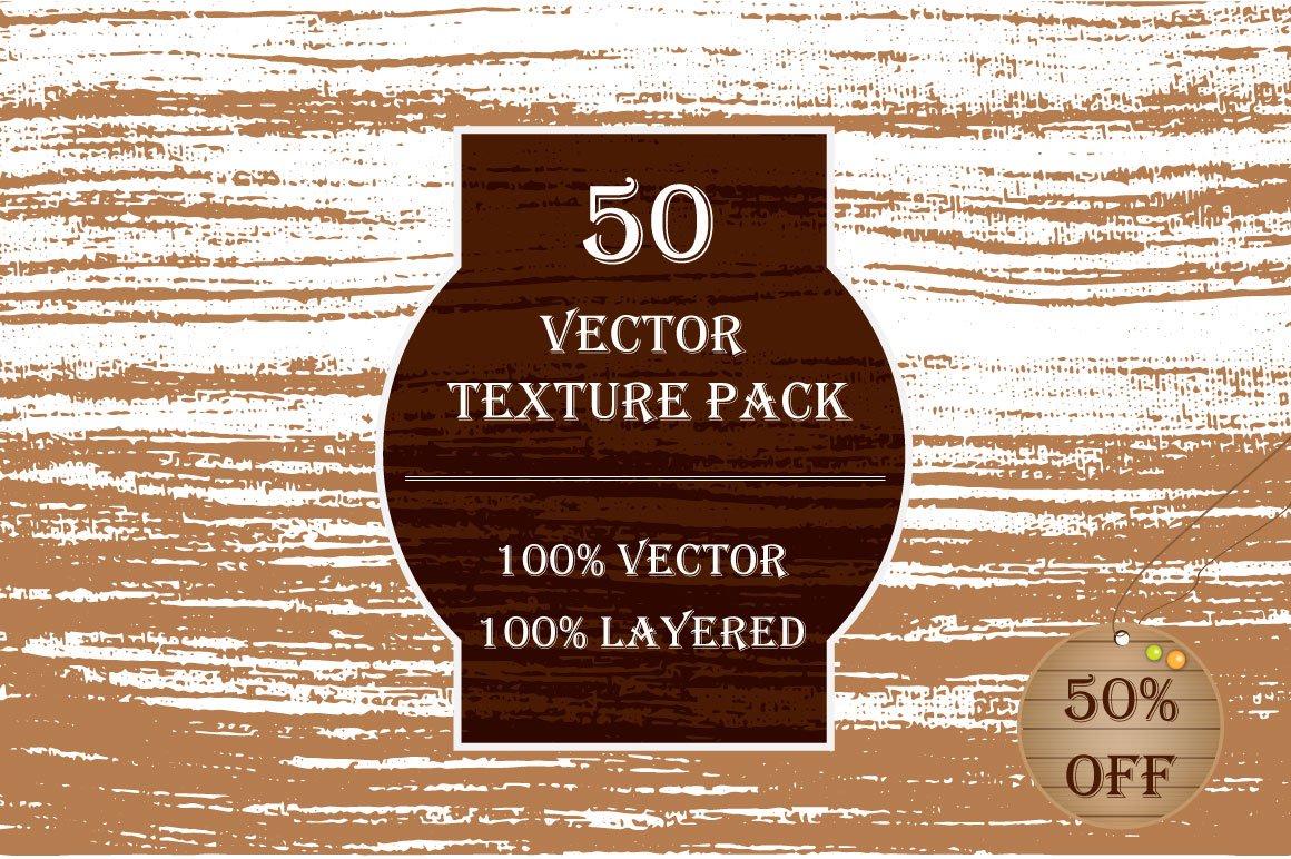 50 Unique Vector textures cover image.