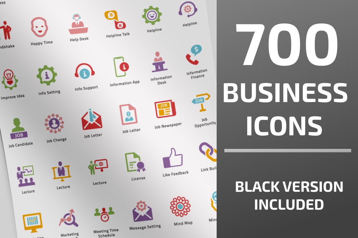 700 Mega Business Icons cover image.