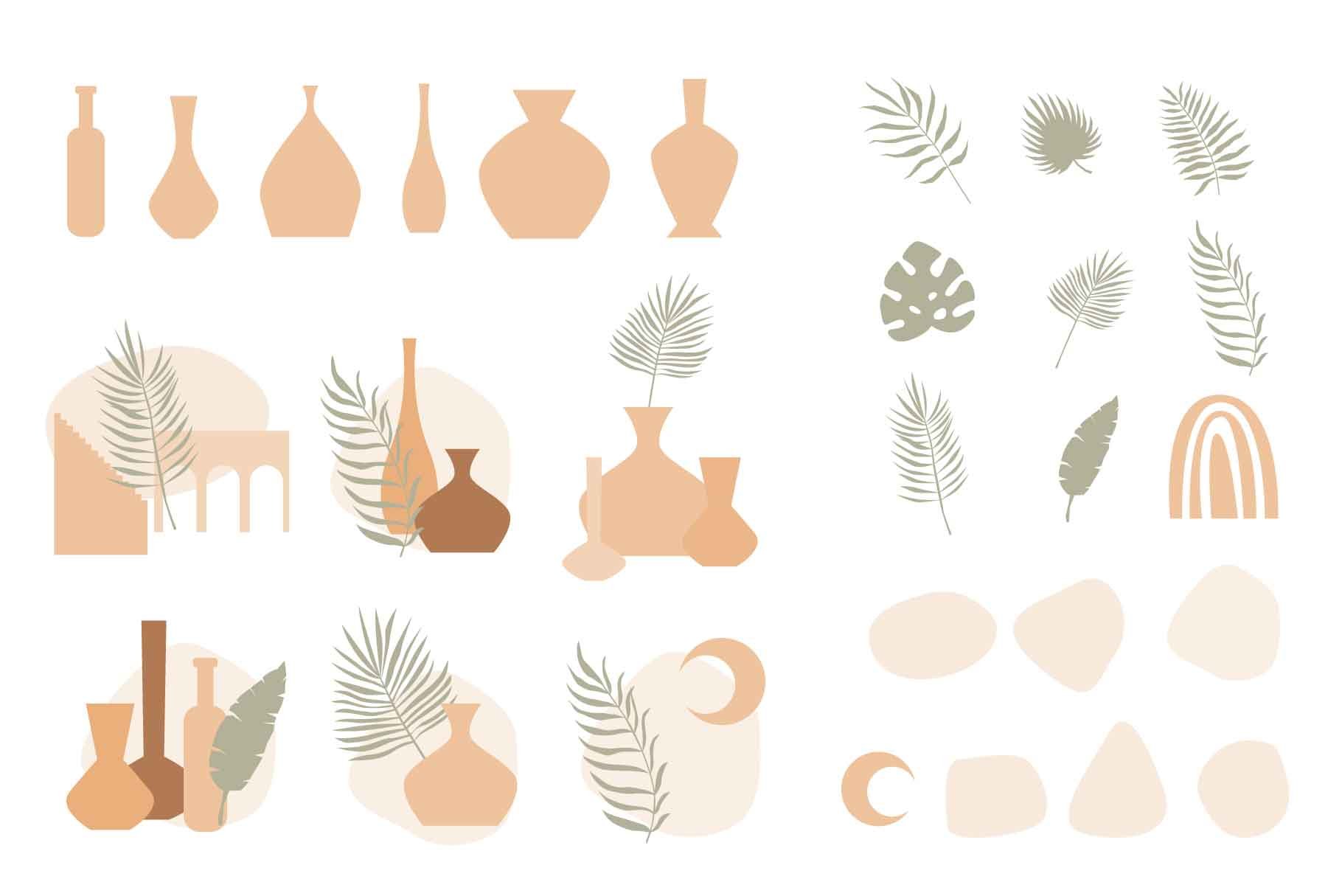 Vase Plant Boho Symbol Icon Clipart cover image.