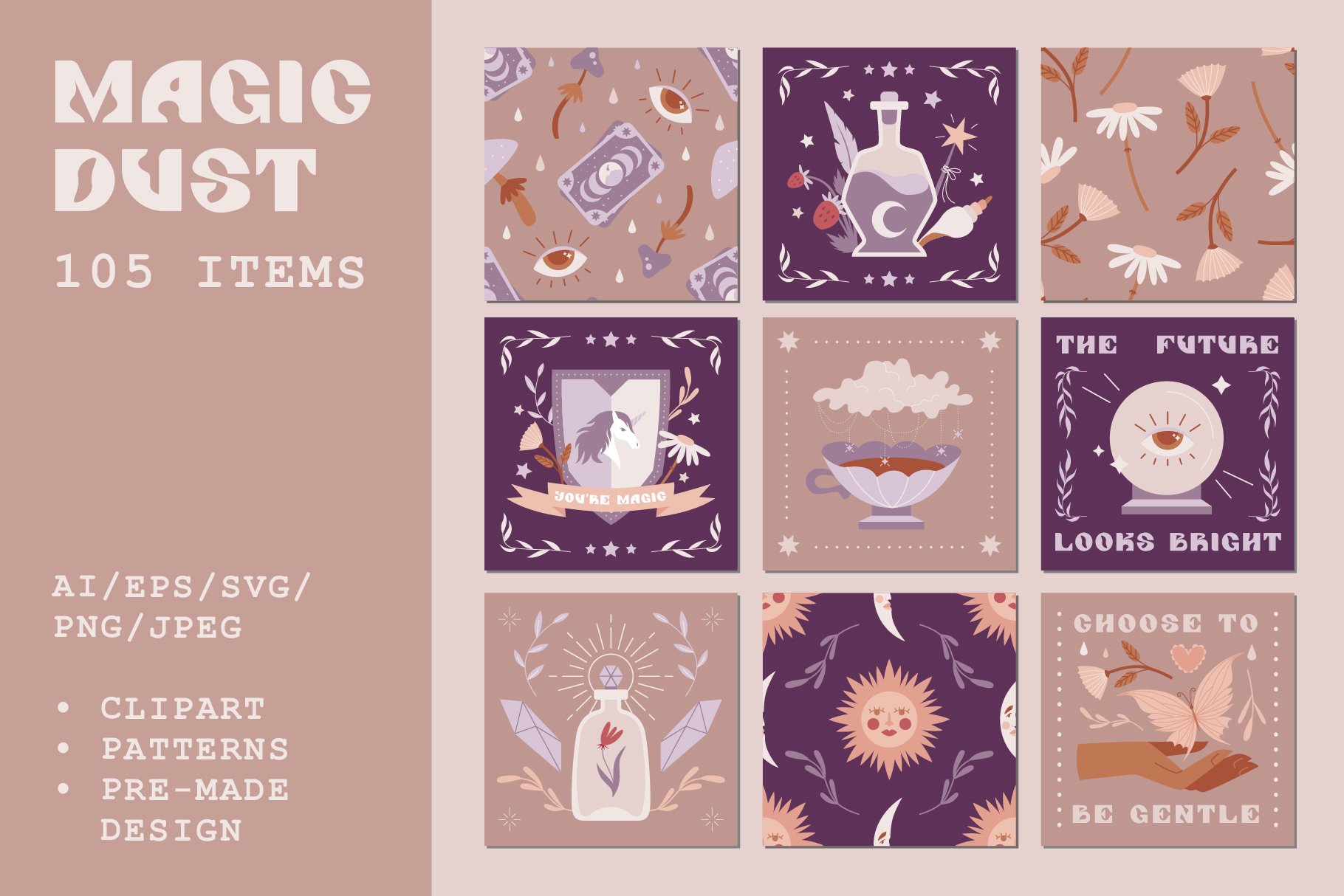 Magic Dust | Clipart + Patterns cover image.