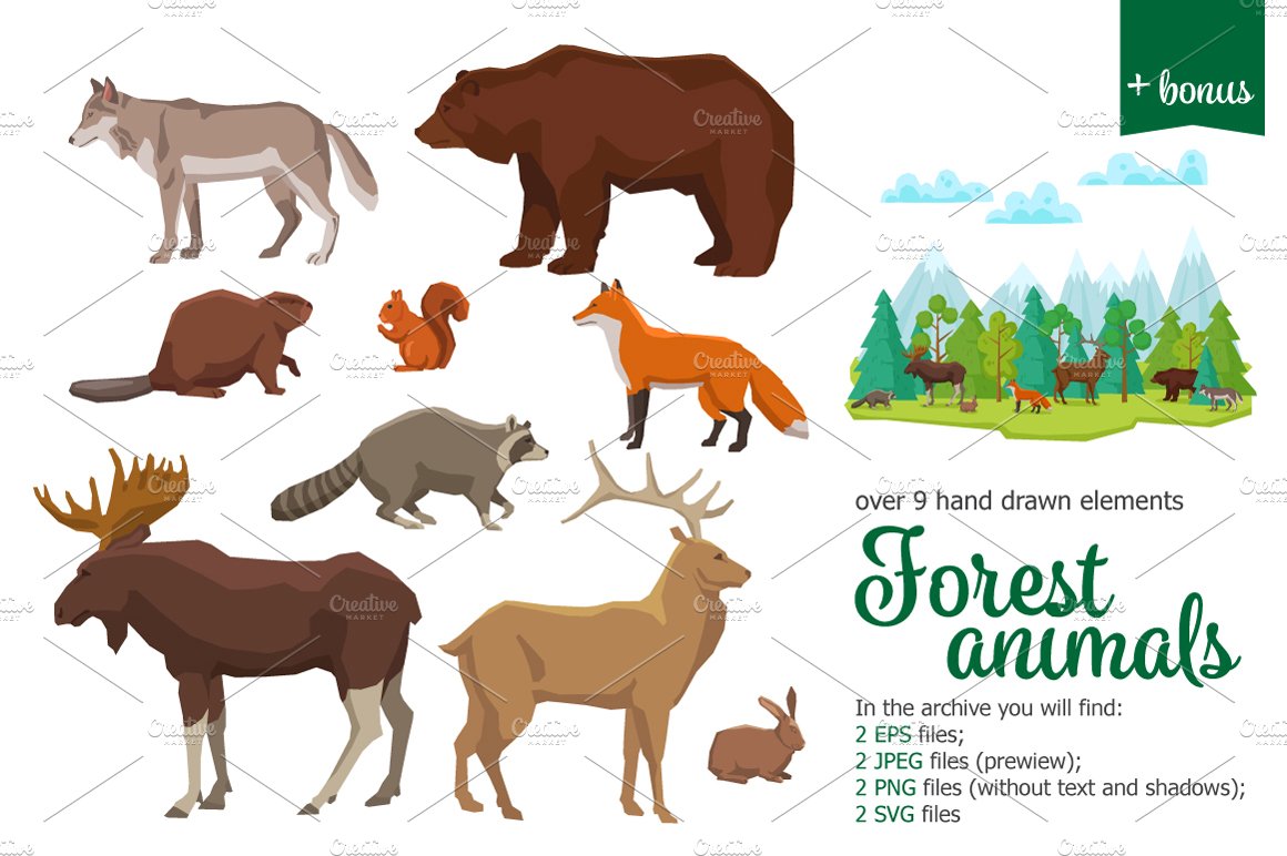 Forest Animals Set cover image.