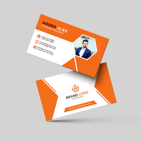 Colorful Corporate Business Card Design Template cover image.