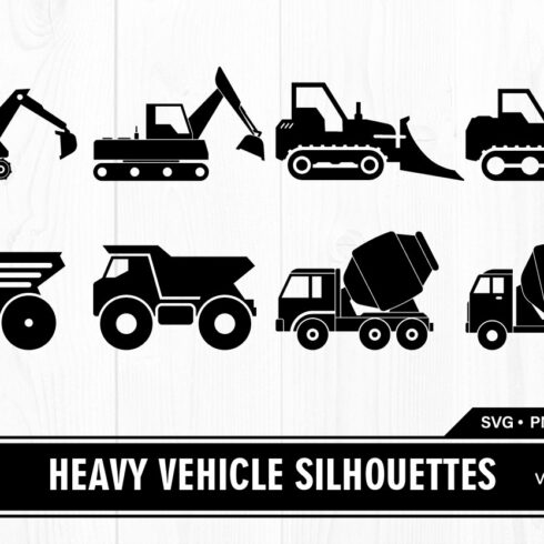 Construction vehicle silhouette cover image.