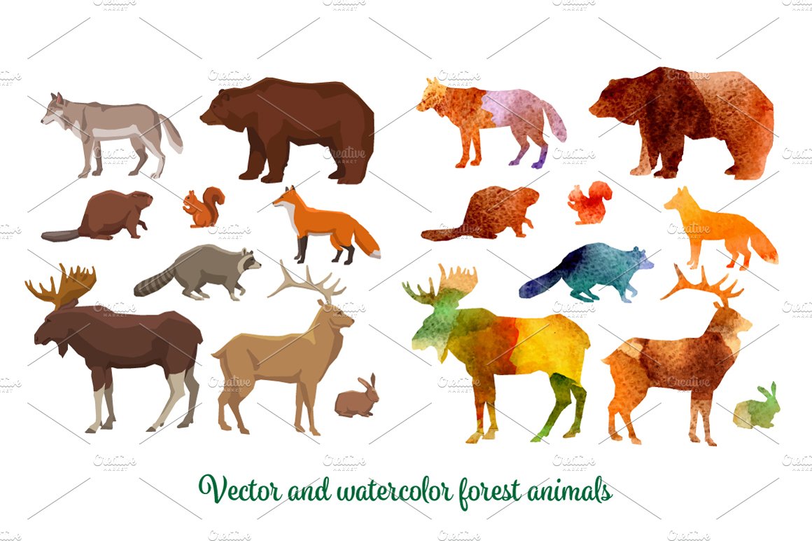 Forest Animals Set preview image.