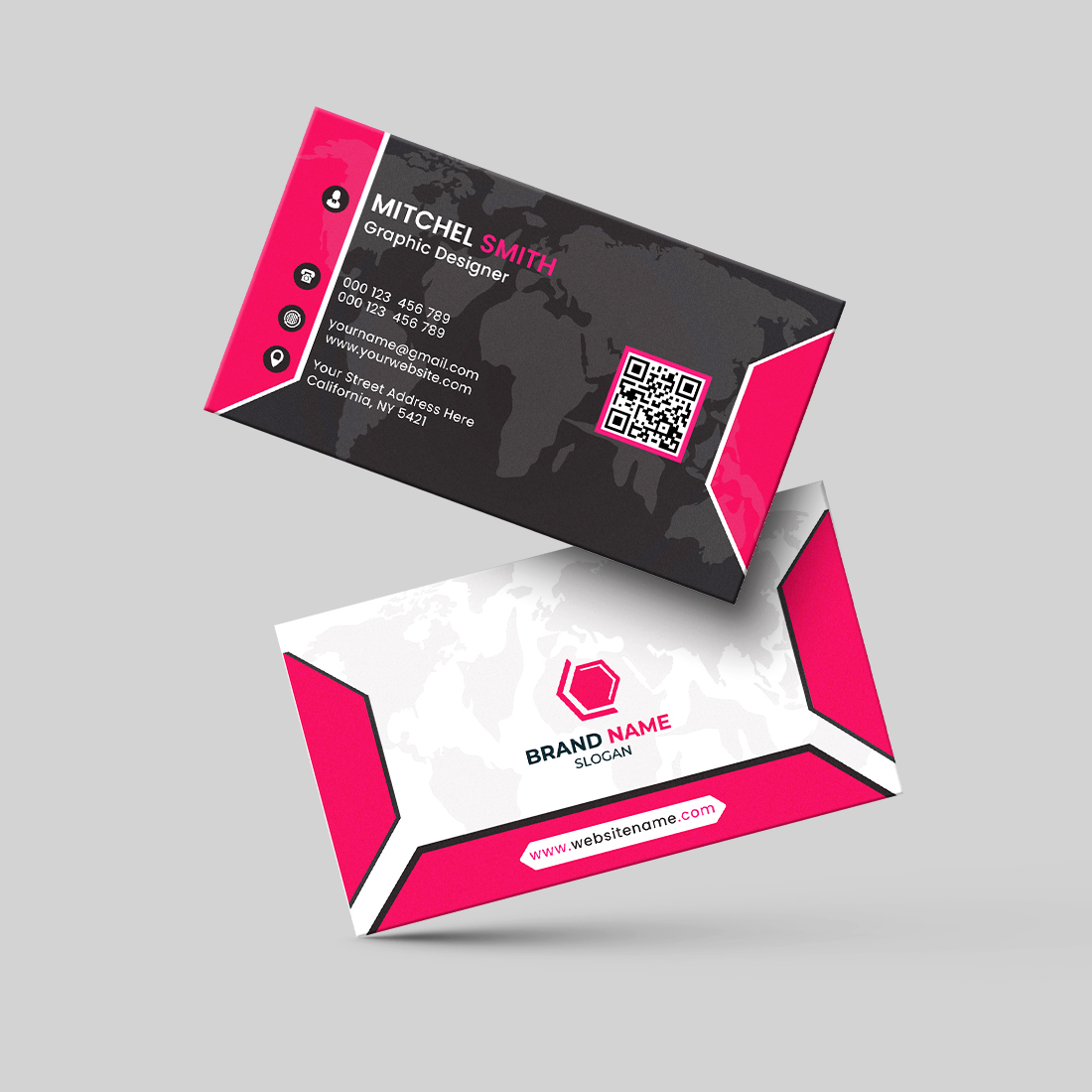 Modern Corporate Business Card Design preview image.