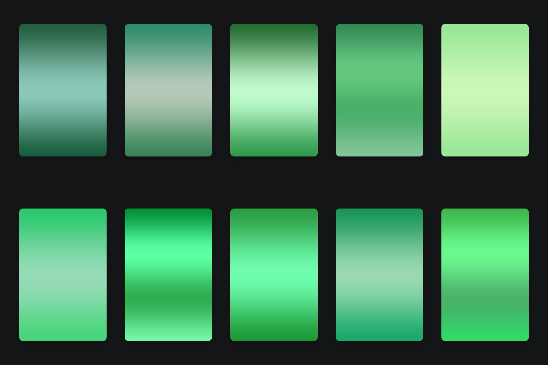 Tsavorite Color Gradients preview image.