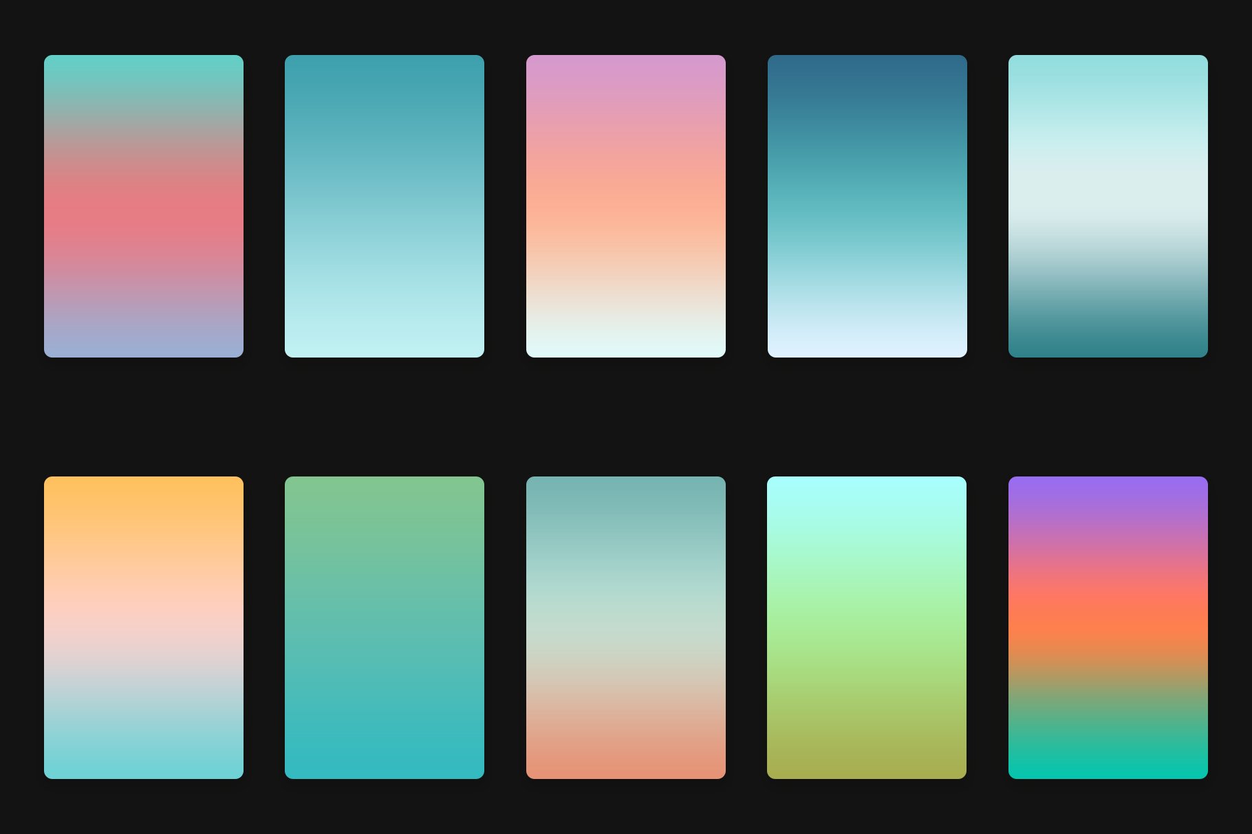 Turquoise Sunset Gradients preview image.