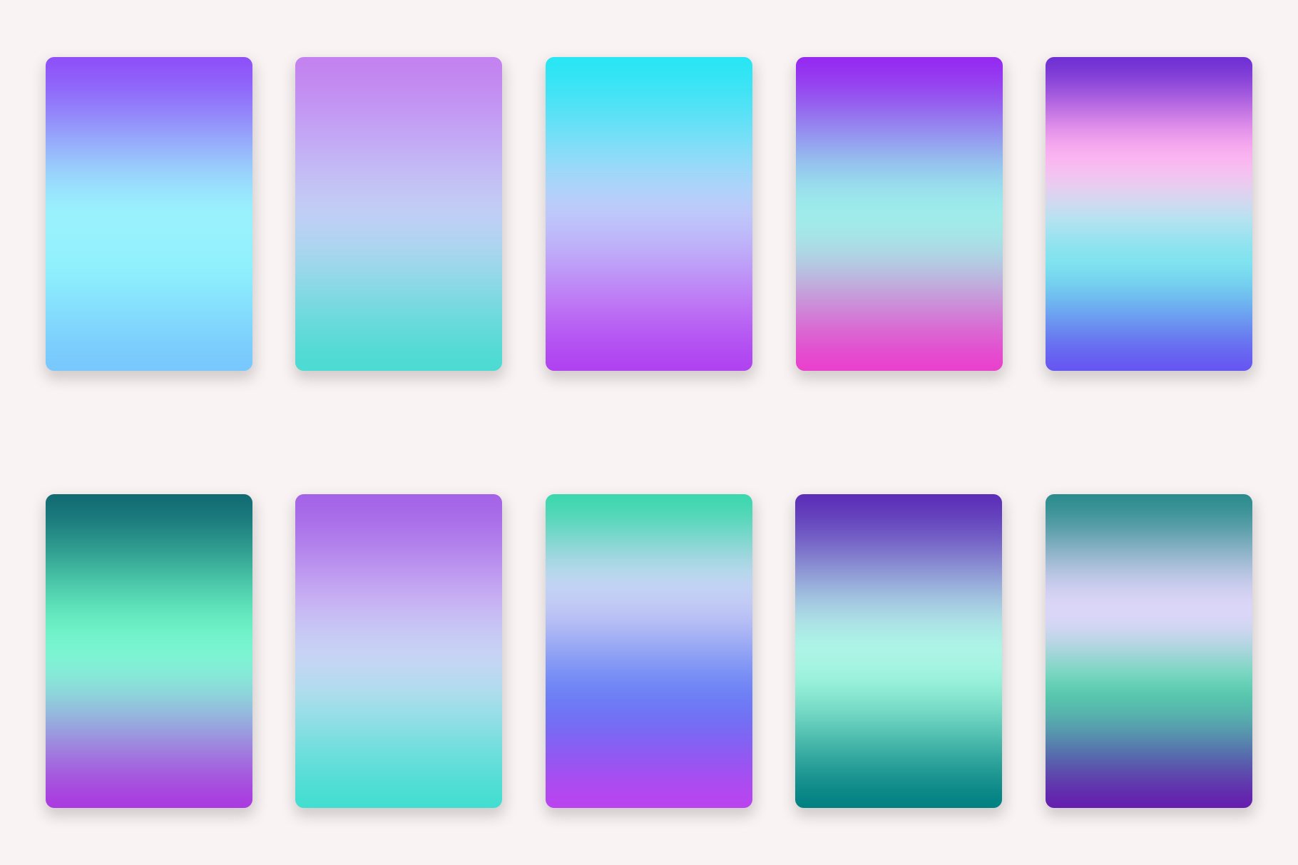 Teal And Purple Gradients preview image.