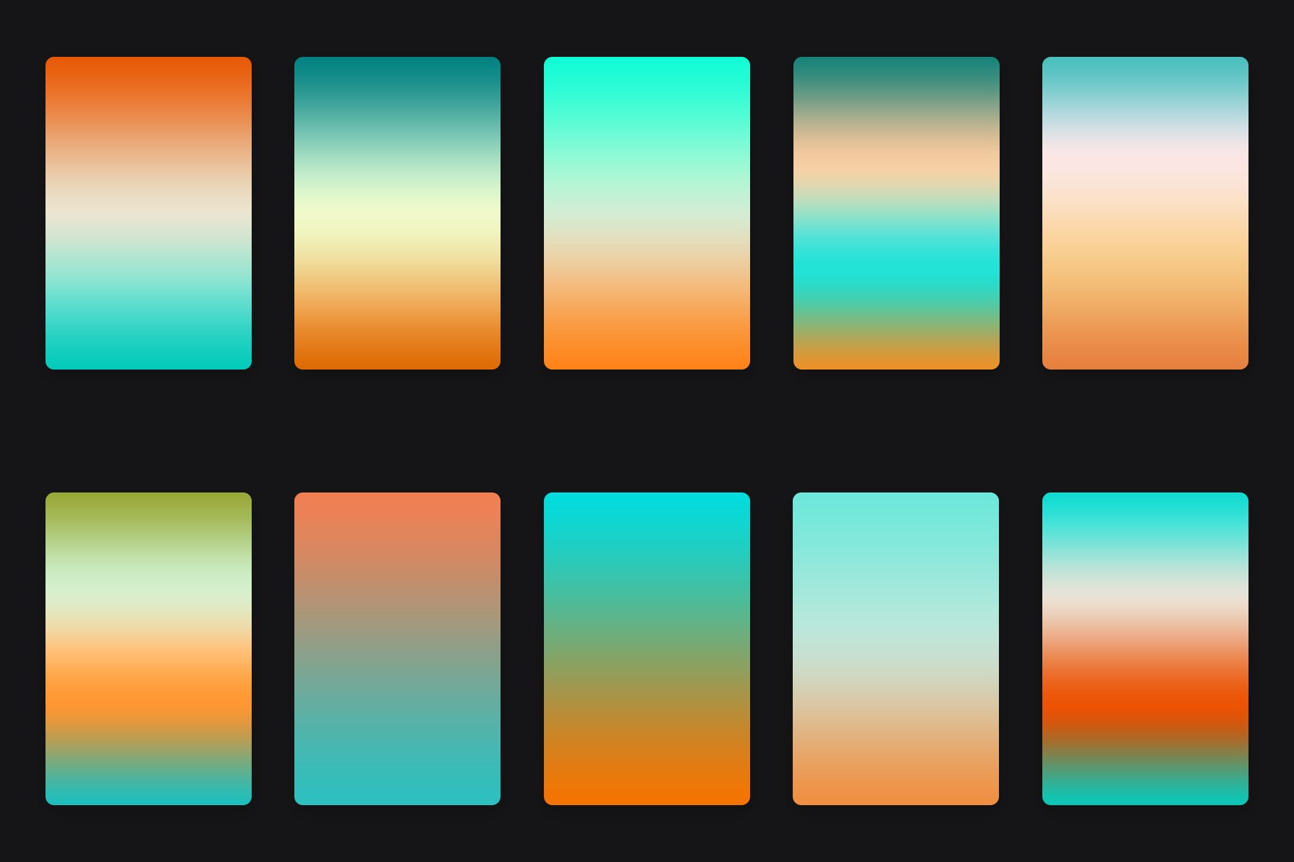 Orange And Teal Gradients preview image.