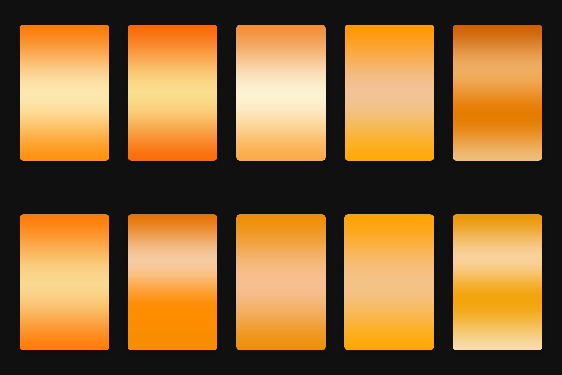 Amber Color Gradients preview image.