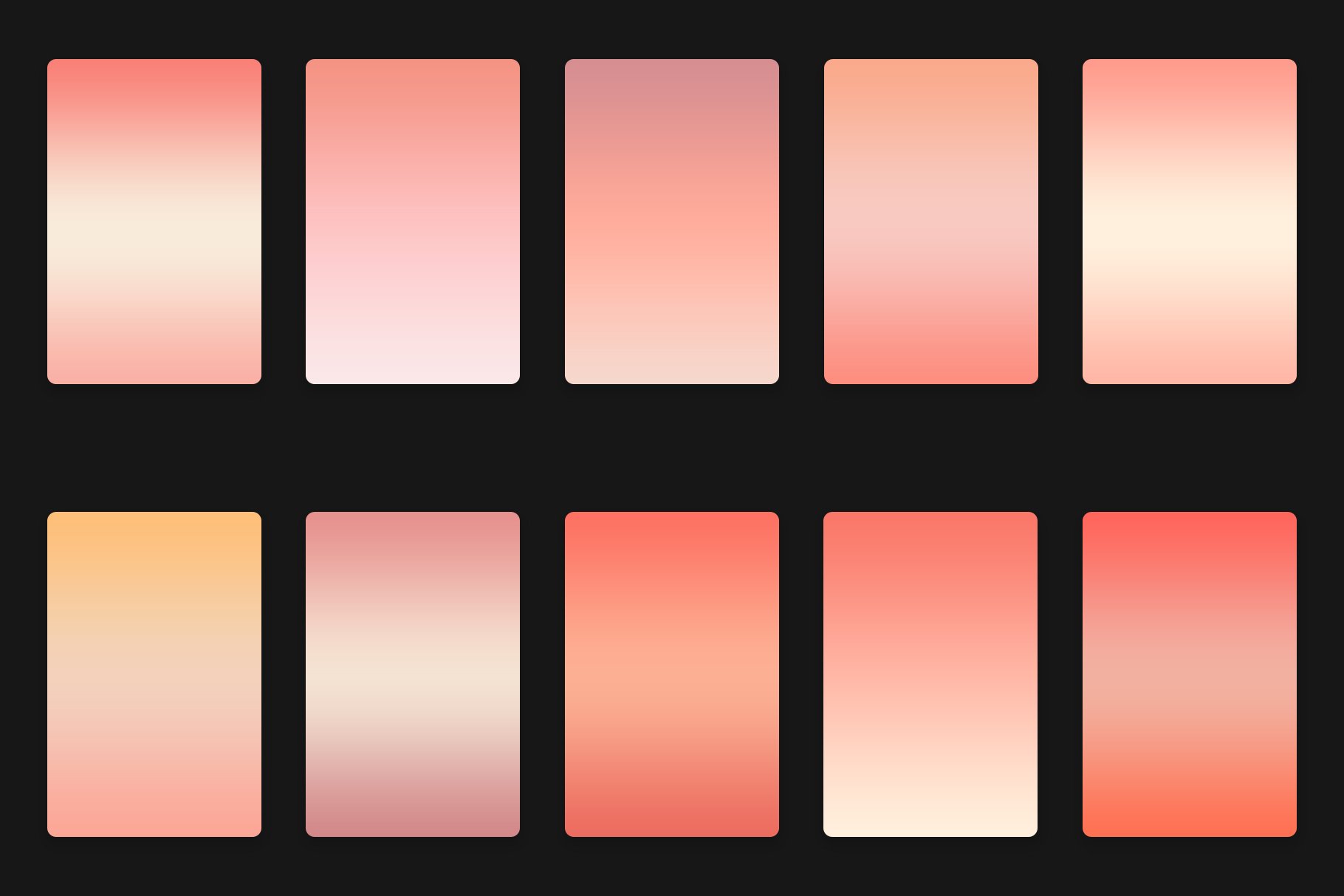 Salmon Color Gradients preview image.