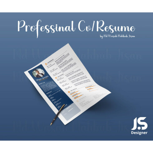 Modern Cv/Resume Template cover image.