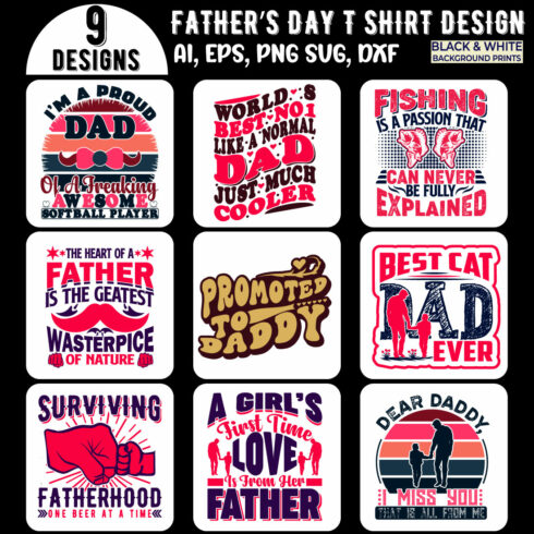 Father's day typography quote t shirt design-2 cover image.