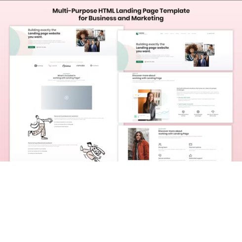 Free Legaland - Multi-Purpose HTML Landing Page Template for Business and Marketing cover image.