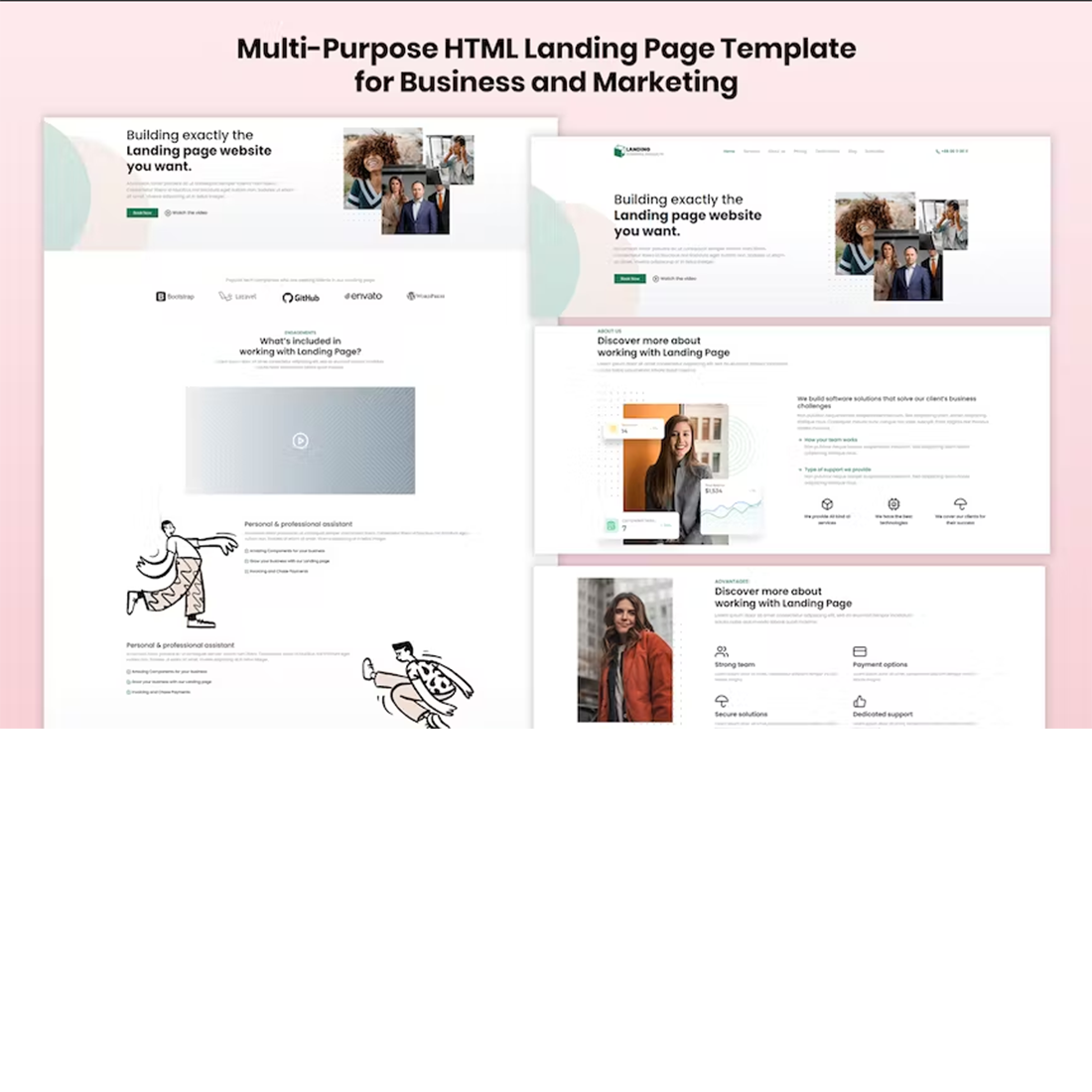 Free Legaland - Multi-Purpose HTML Landing Page Template for Business and Marketing cover image.